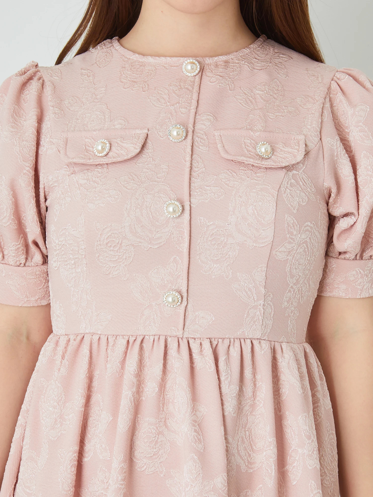 Ank Rouge カットジャガーパフワンピース カットジャガードパフワンピース - Ank Rouge(アンクルージュ)の