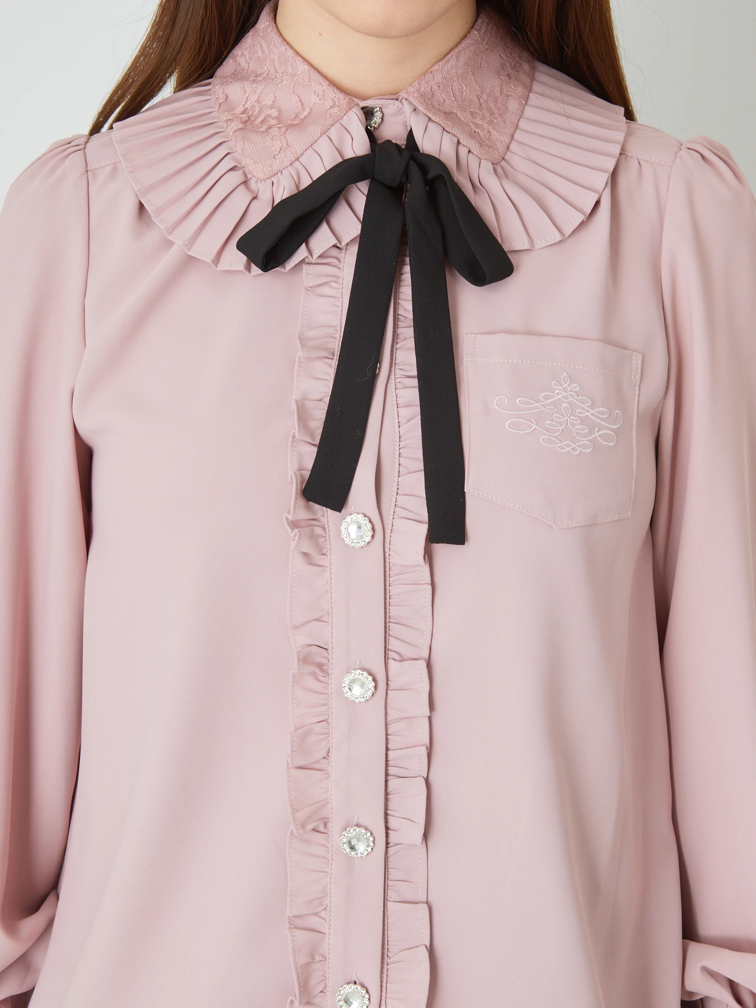 大人の上質 Ribbon ADELLY お値下げ不可 pleats ブラウス blouse