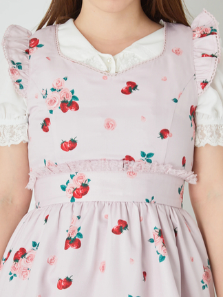 StrawberryRose肩フリルJSK - Ank Rouge(アンクルージュ)のワンピース