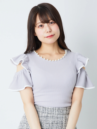 Ank Rouge 配色肩あきブラウス 水色 配色肩あきブラウス - Ank Rouge(アンクルージュ)のシャツ