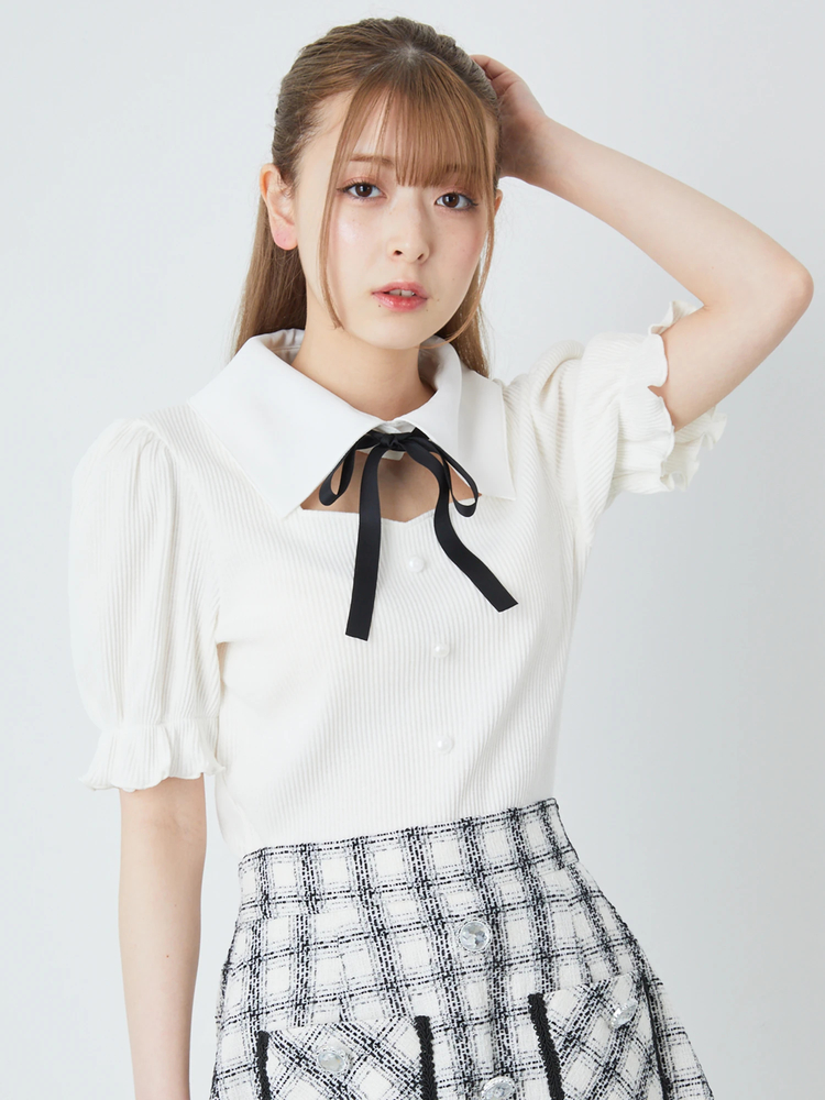 デコルテ開きTOPS - Ank Rouge(アンクルージュ)のTシャツ