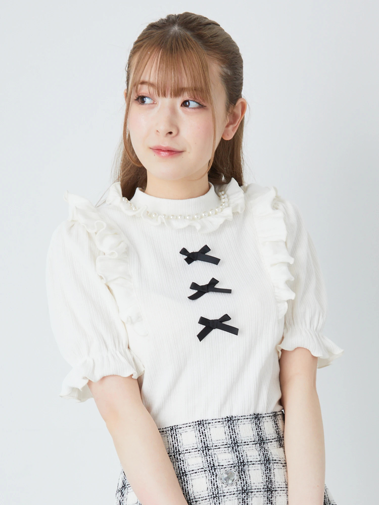 3つリボンTOPS - Ank Rouge(アンクルージュ)のTシャツ