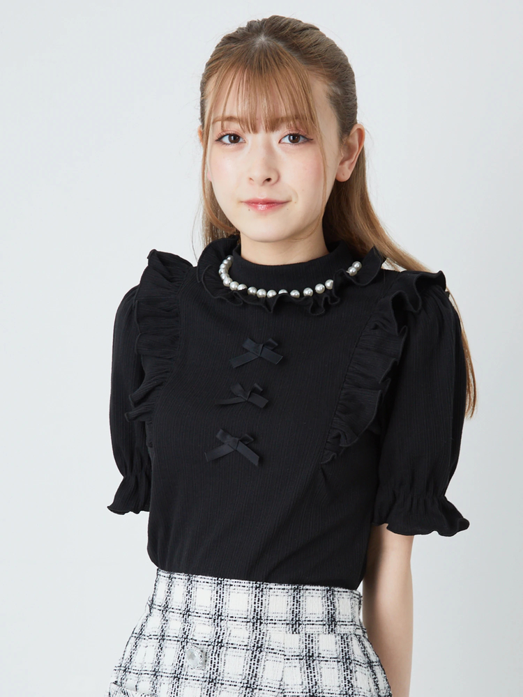 3つリボンTOPS - Ank Rouge(アンクルージュ)のTシャツ