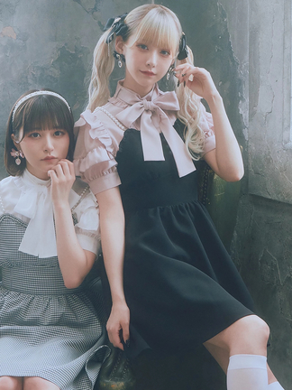 ★Jean Paul Clarisse★ シースルー 真珠 リボン スクランチ Jean Paul Clarisseフォーシーズンサテンヘアバンド（JP 22
