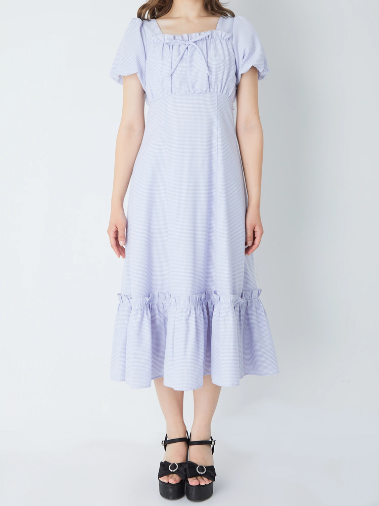 バストギャザーティアードロングワンピース - Ank Rouge(アン