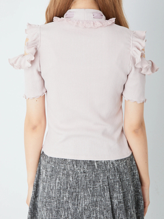 シャイニーリボンフリルスリーブTOPS