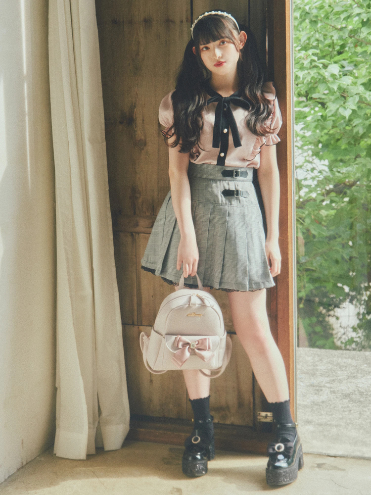 【I AM MARI】Joan Flare Skrit スカート＋ベルトセット MIXTURE SWICH FLARE SKIRT
