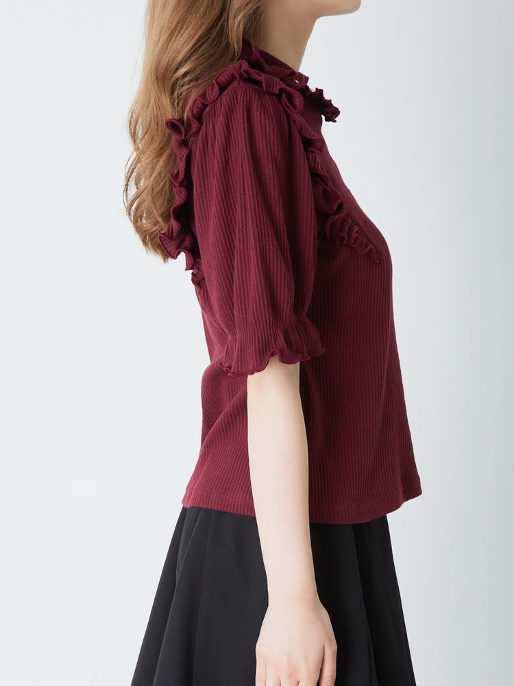 ハートくりぬきロゴ刺繍TOPS - Ank Rouge(アンクルージュ)のT