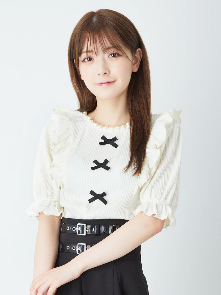 衿パール3つリボンTOPS - Ank Rouge(アンクルージュ)のTシャツ