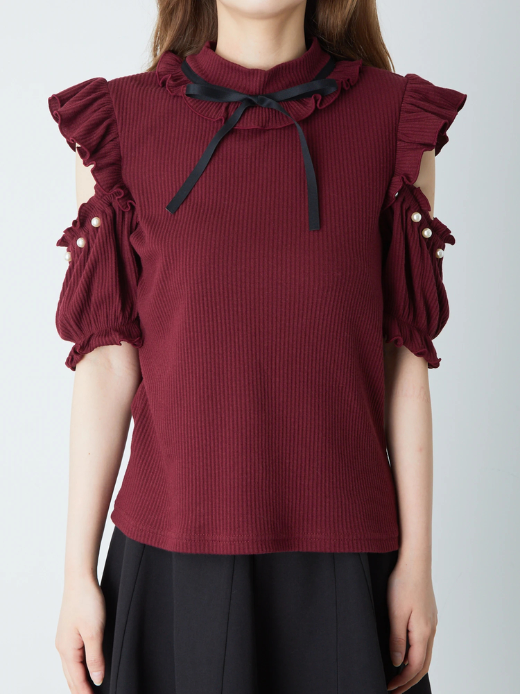 新品　anatelier 肩出し　フリルトップス 肩あきフリルTOPS - Ank Rouge(アンクルージュ)のTシャツ