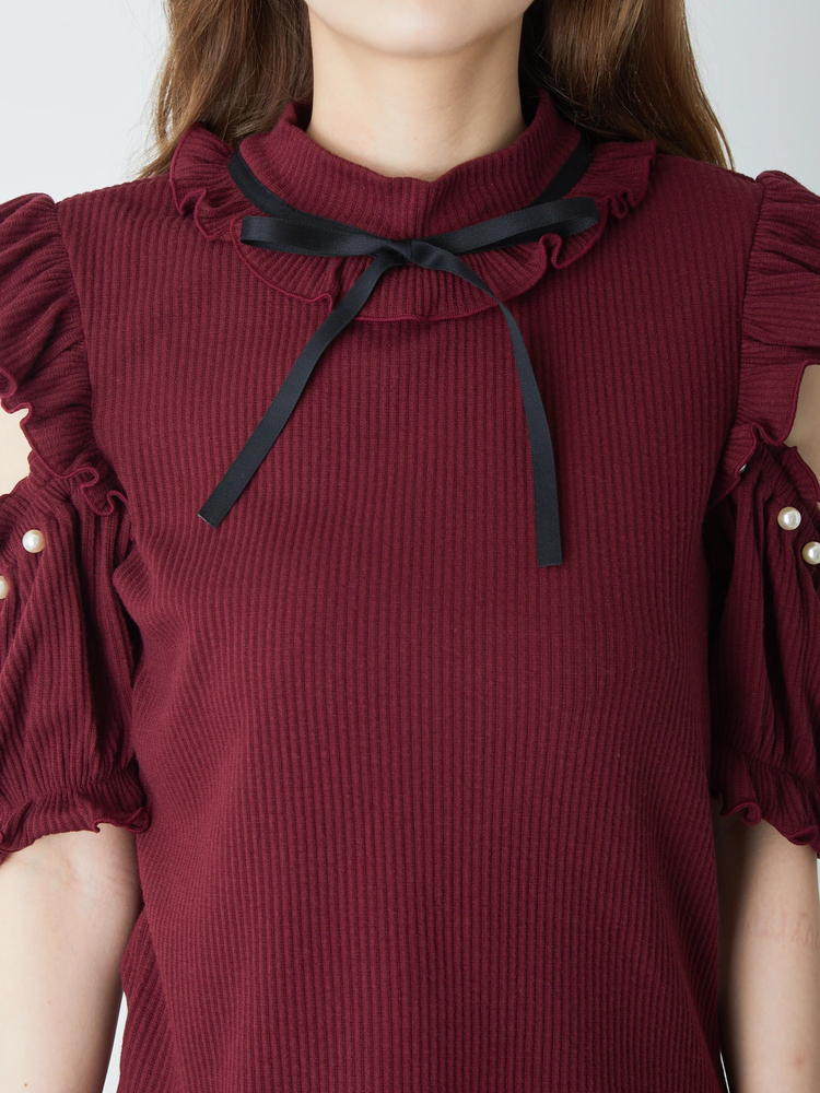 肩あきフリルTOPS - Ank Rouge(アンクルージュ)のTシャツ・カットソー