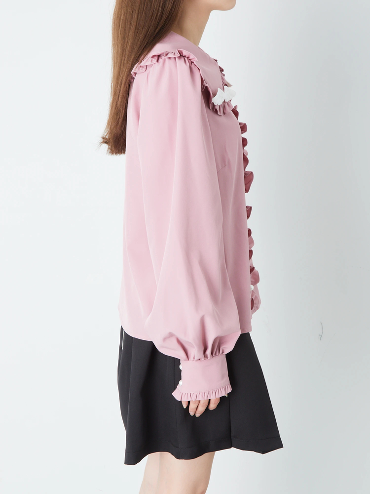 Ank Rouge - Ank Rouge☆最新☆新品☆完売☆フリルブラウス☆ピンク☆ フリルブラウス - Ank Rouge(アンクルージュ)のシャツ・ブラウス