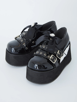 未使用品♡Ank Rouge 厚底シューズ 黒 Lサイズ レースアップ厚底シューズ - Ank Rouge(アンクルージュ)の
