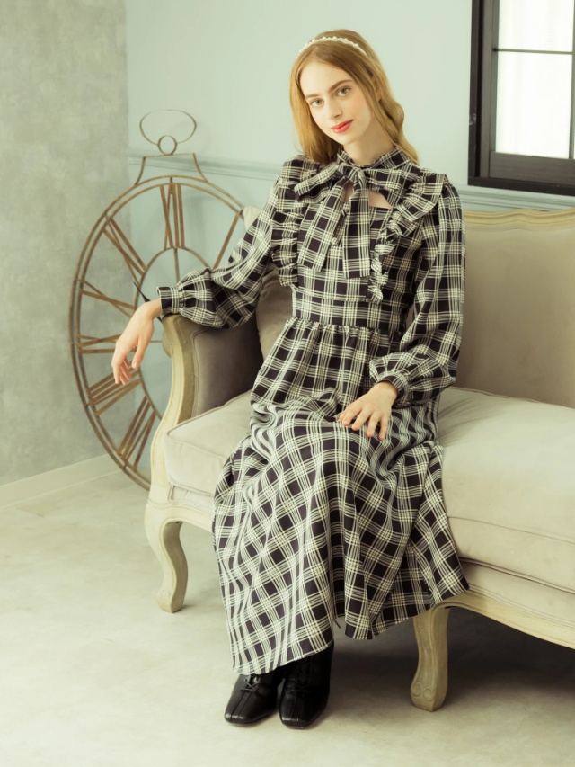 ドーリーロングワンピース - Ank Rouge(アンクルージュ)のマキシワンピ  