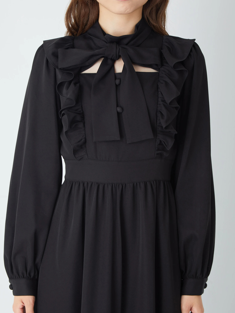 ジオメトリー プリーツロングワンピース 韓国［M-L］ SLY | FRONT ZIP GATHER CAMI ワンピース (ワンピース(ロング