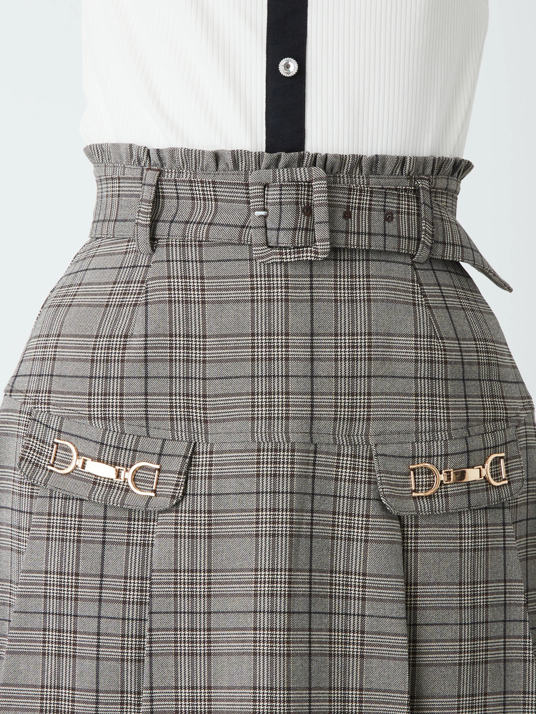 ビットデザインヨークプリーツSK - Ank Rouge(アンクルージュ)の