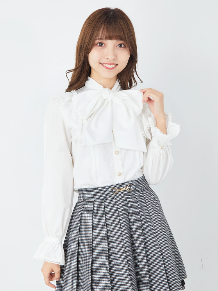 スクエアヨークリボンタイブラウス - Ank Rouge(アンクルージュ)の