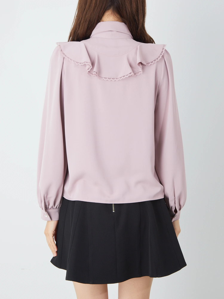 【SALE／37%OFF】 フレアーラッフルリボンタイブラウス - Ank Rouge(アン トップス