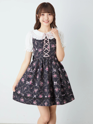 Ank Rouge Set up風セーラーワンピース ブラック