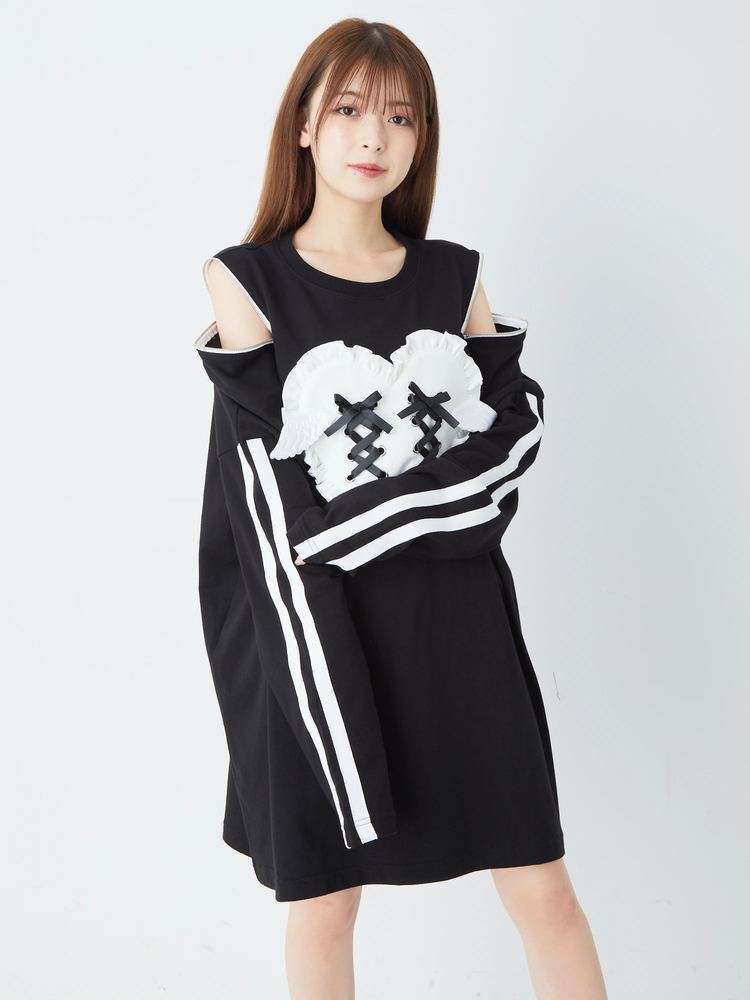 meg aikawa openshut フリルリボンロングTシャツ meg aikawa openshut フリルリボンTシャツ - メルカリ