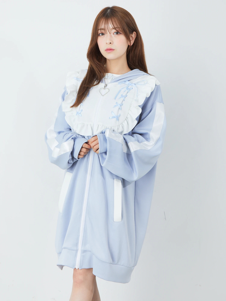 うさみみヨークジャージパーカー - Ank Rouge(アンクルージュ)のパーカ