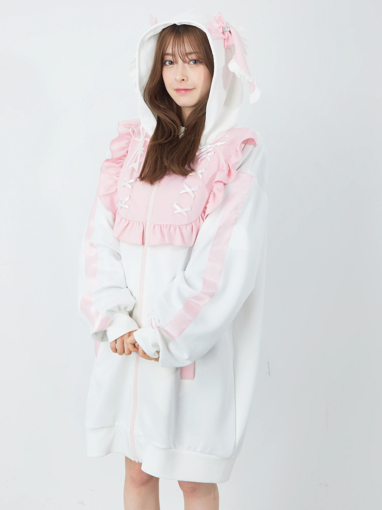 特価商品  うさみみヨークジャージパーカー - Ank Rouge(アンクルージュ)の トップス
