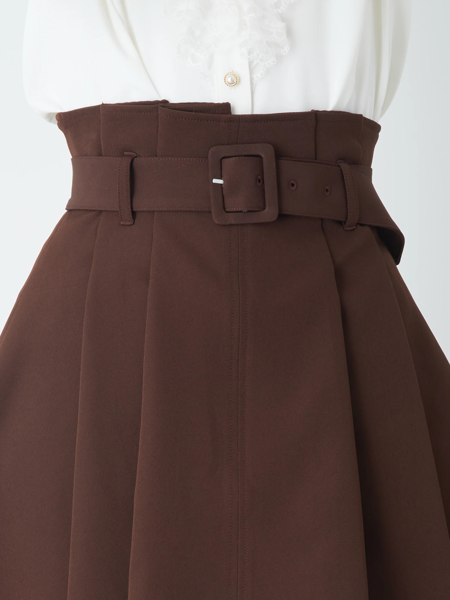 ベルトハイウエストタックSK - Ank Rouge(アンクルージュ)のスカート