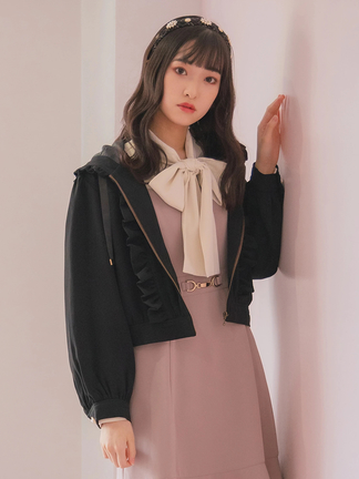 フード付きフリルブルゾン - Ank Rouge(アンクルージュ)のブルゾン