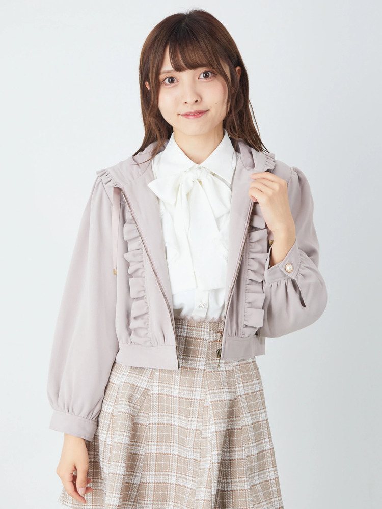 フード付きフリルブルゾン - Ank Rouge(アンクルージュ)の