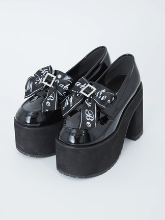 ロゴリボン厚底ローファー - Ank Rouge(アンクルージュ)のローファー