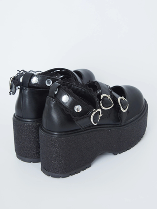 未使用品♡Ank Rouge 厚底シューズ 黒 Lサイズ エンジェルベルト厚底シューズ - Ank Rouge(アンクルージュ)の