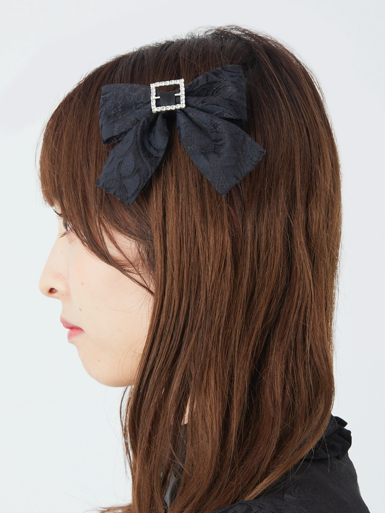 ジャガードリボンバレッタ - Ank Rouge(アンクルージュ)のヘッドアクセ