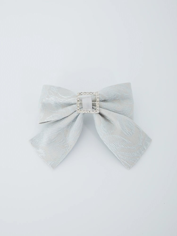 【新品未使用】　新品アレクリポンバレッタ　ベージュ VIBGYOR ヘアクリップ 「IZU」 大きめリボン バレッタ レース