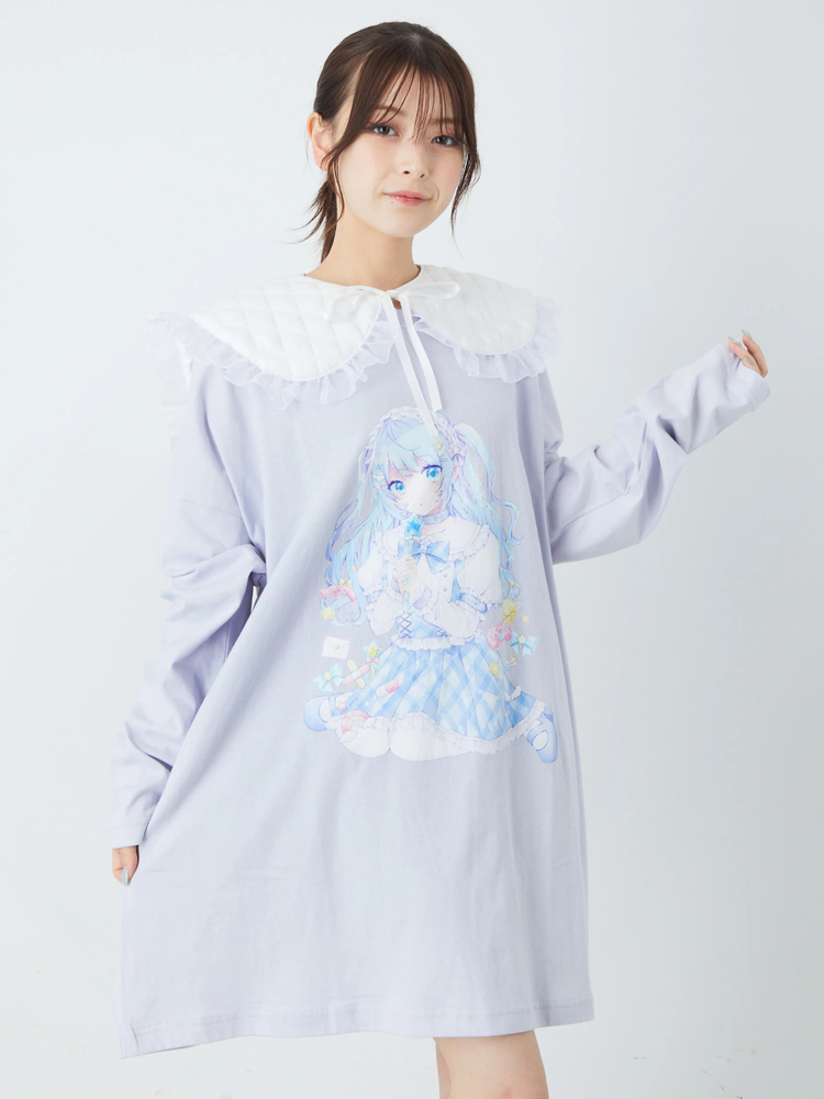 Ank Rouge - アンクルージュ　ゴシックプリントロンT 地雷　サブカル ゴシックプリントロンTe - Ank Rouge(アンクルージュ)のTシャツ