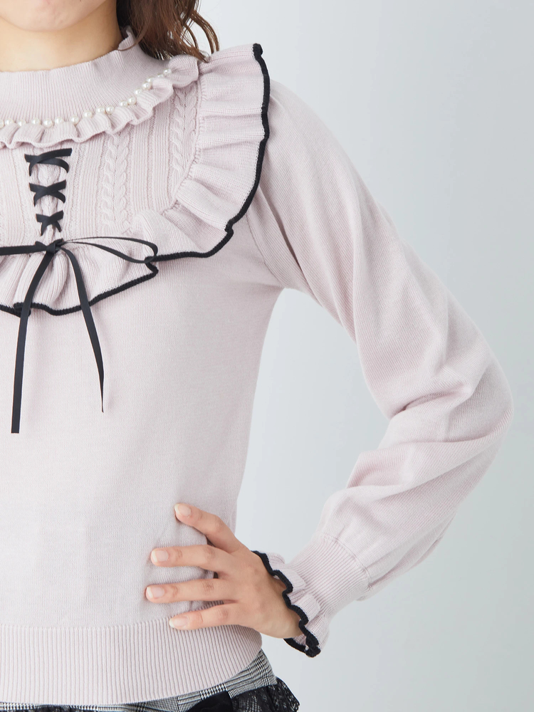 ヨークフリルスピンドルニット - Ank Rouge(アンクルージュ)のニット