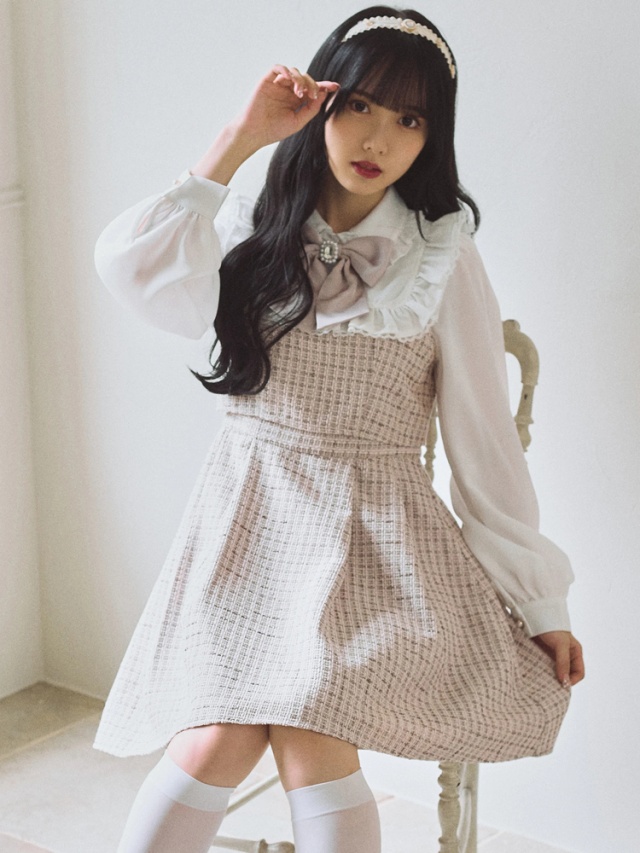 スクエアヨークツイードSET/UPワンピース - Ank Rouge(アンクルージュ  