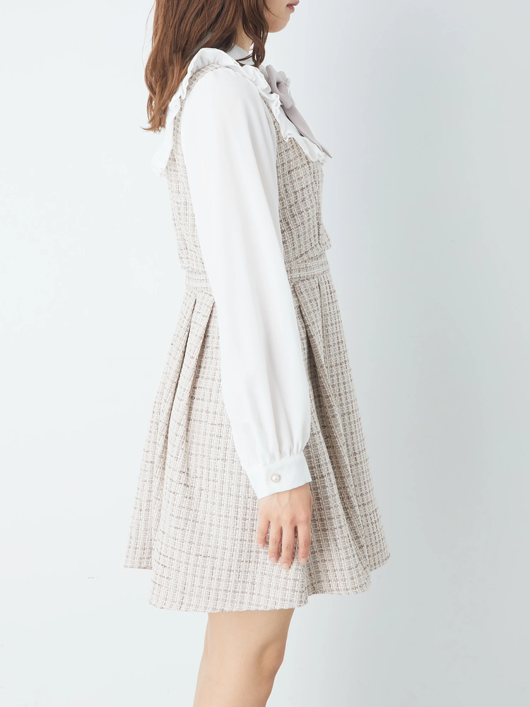 スクエアヨークツイードSET/UPワンピース - Ank Rouge(アン