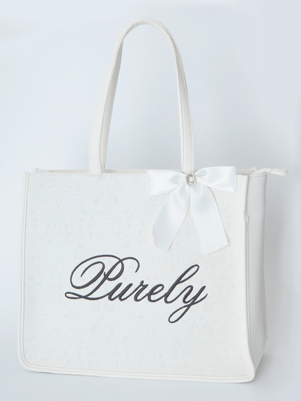 ロゴ刺繍A4BAG(アイボリー)