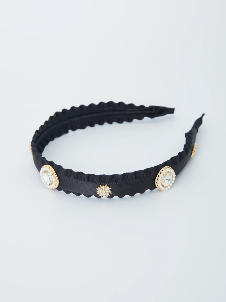 フリルリボンビジューカチューシャ - Ank Rouge(アンクルージュ)の