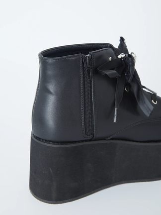 ハートビジューリボン厚底シューズ - Ank Rouge(アンクルージュ)の