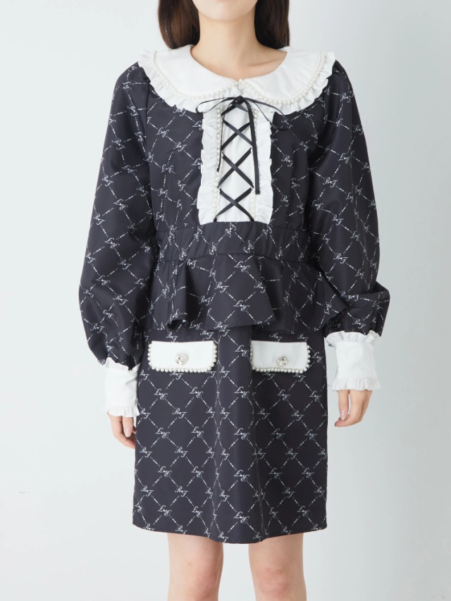 Re♥Twinkle モノグラムワンピース - Ank Rouge(アンクルージュ)の  