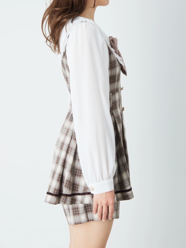 チェック柄セーラーコンビネゾン - Ank Rouge(アンクルージュ)の  