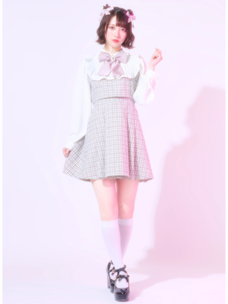スクエアヨークツイードSET/UPワンピース - Ank Rouge(アン