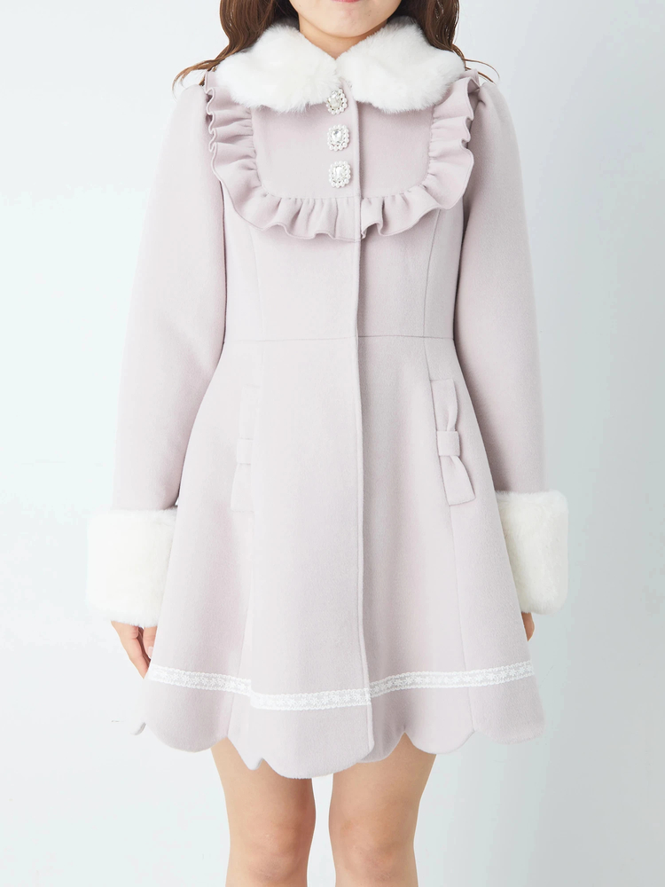 フロントビジュースカラップドーリーコート - Ank Rouge(アン