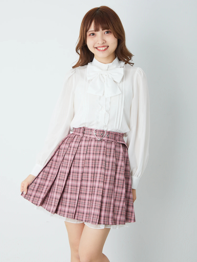 【新品】MAISON FLANEUR 赤 プリーツスカート M ハートバックルプリーツSK - Ank Rouge(アンクルージュ)の