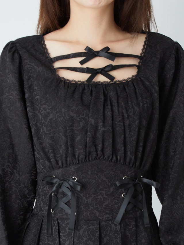 ジャガードプリーツOP - Ank Rouge(アンクルージュ)のワンピース  