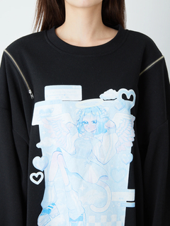 女の子プリントプルオーバー