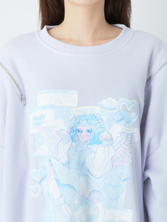 女の子プリントプルオーバー