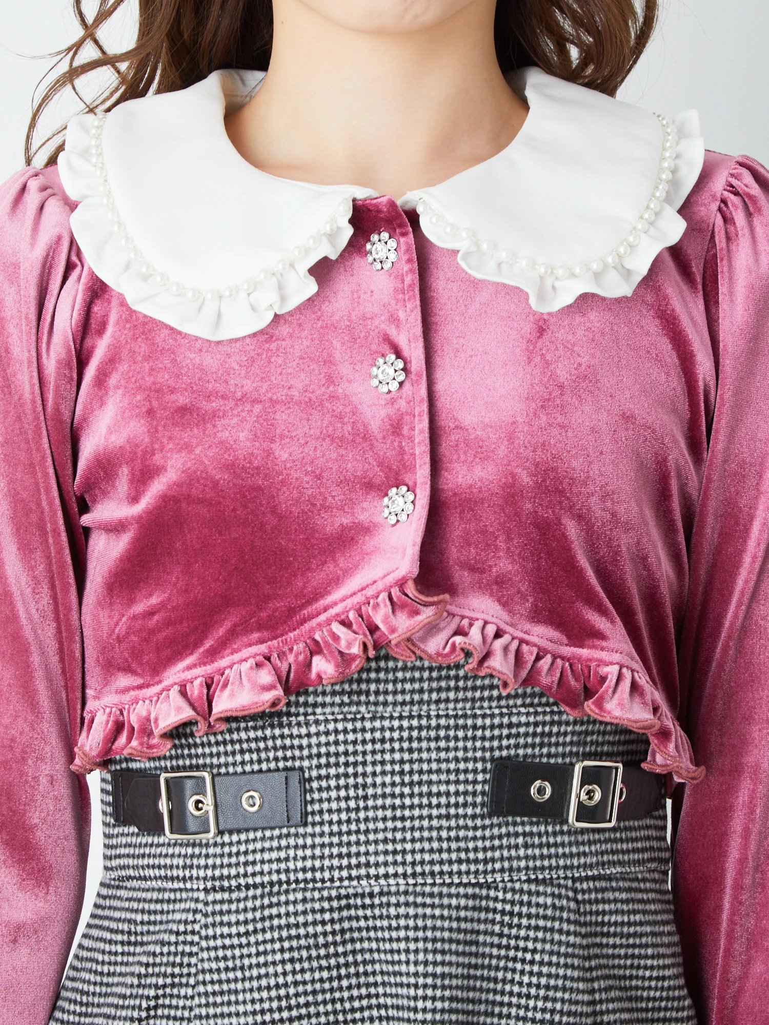 フリル丸衿カーデ - Ank Rouge(アンクルージュ)のカーデ｜ファッション