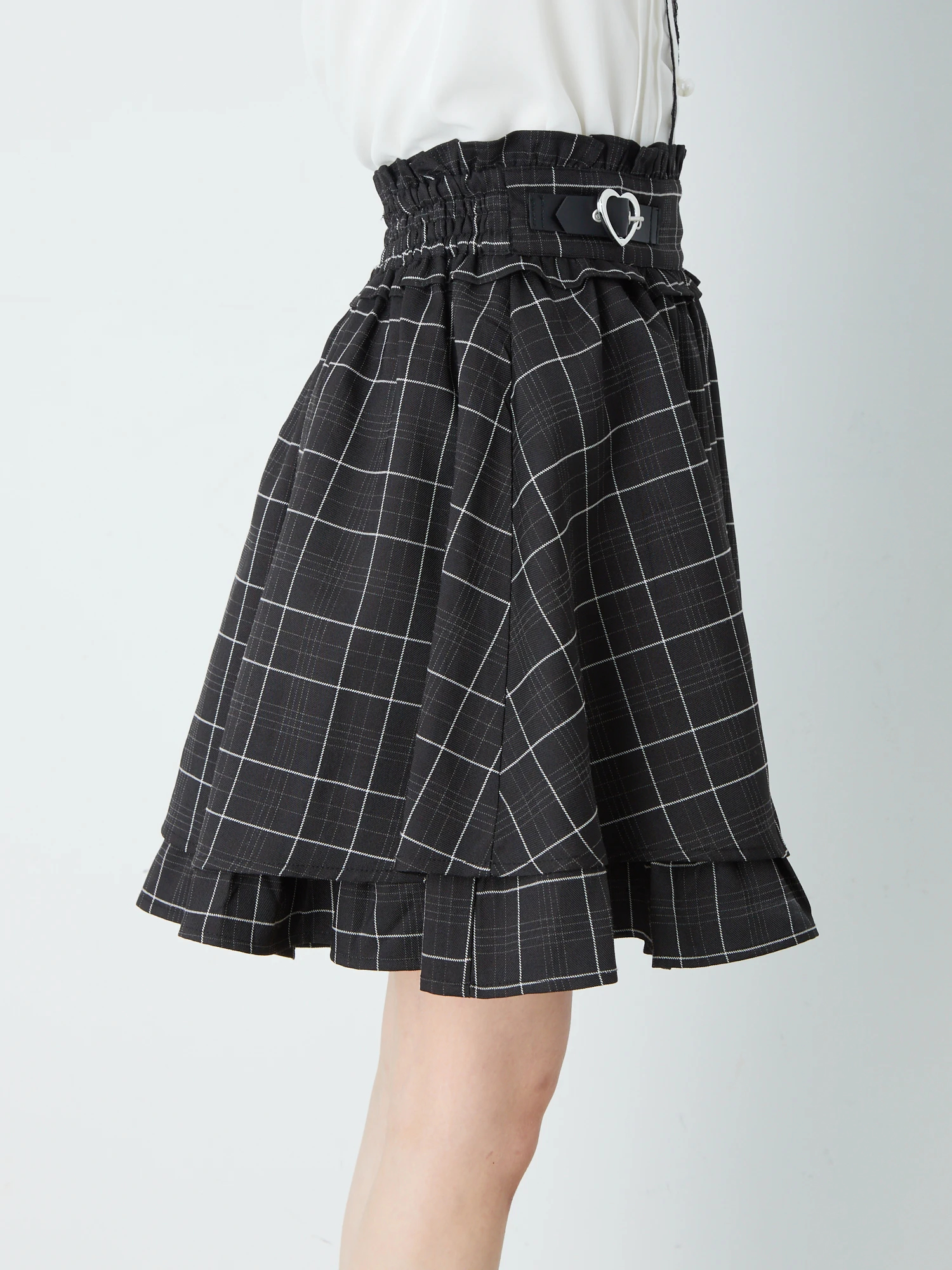 ハートベルトギャザースカート - Ank Rouge(アンクルージュ)のスカート 